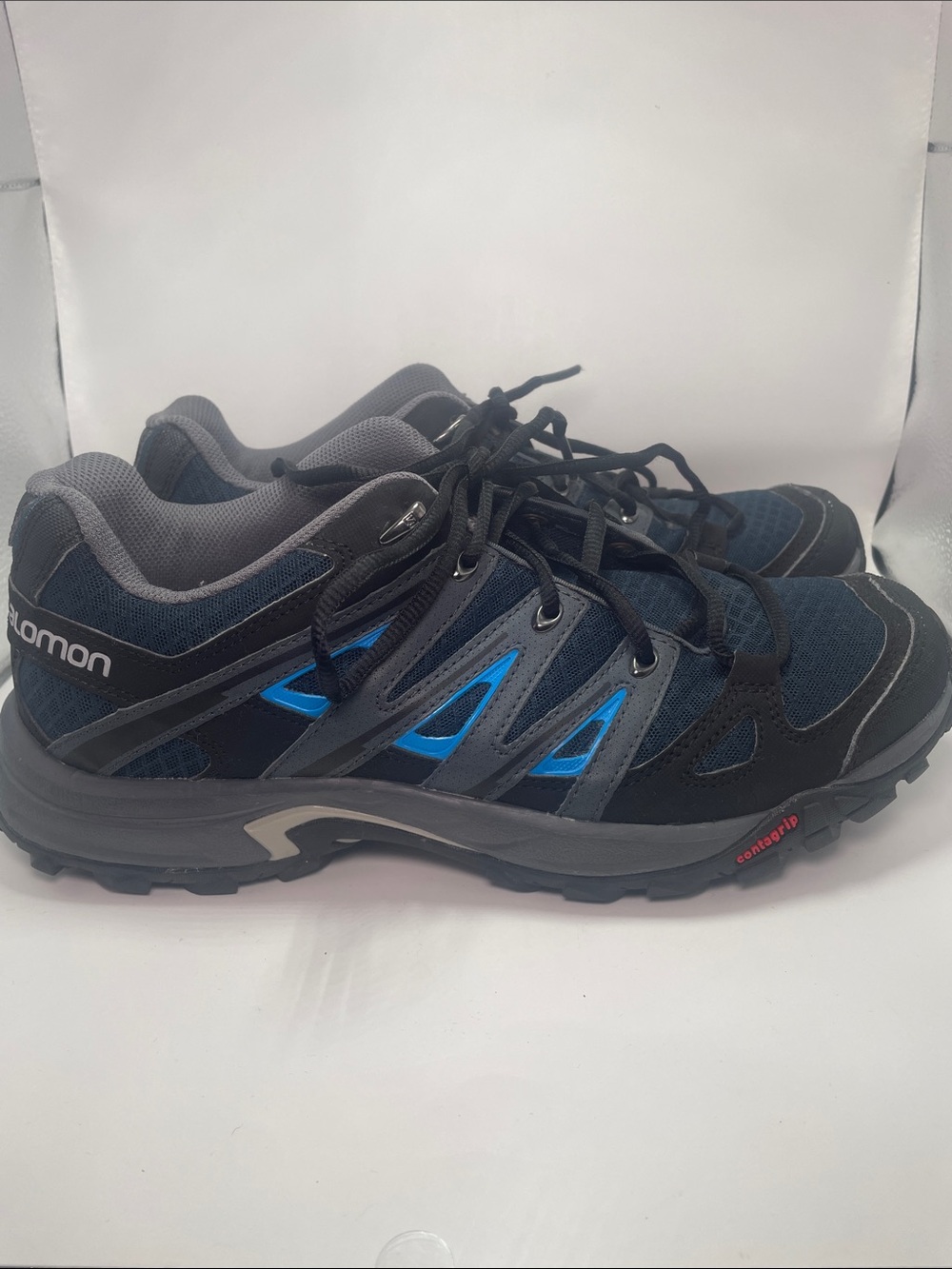 Salomon Eskape Aero Hiking Outdoor Hiking Trail Shoes - Black / Blue - 9